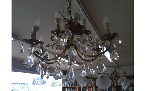 LUSTRE 6 BRANCHES PAMPILLES