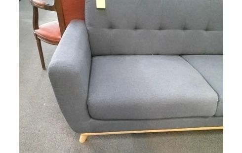 CANAPE 2P TISSU GRIS