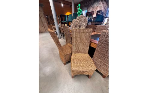 CHAISE VANNERIE LE LOT DE 8