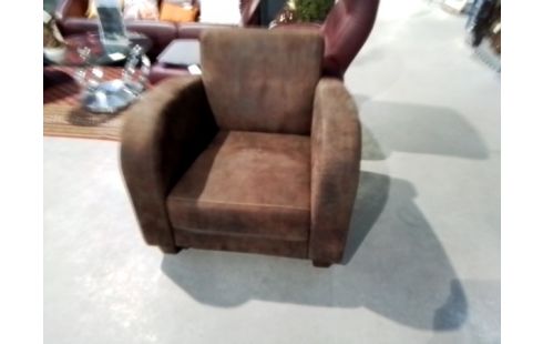 FAUTEUIL SUÉDINE MARRON