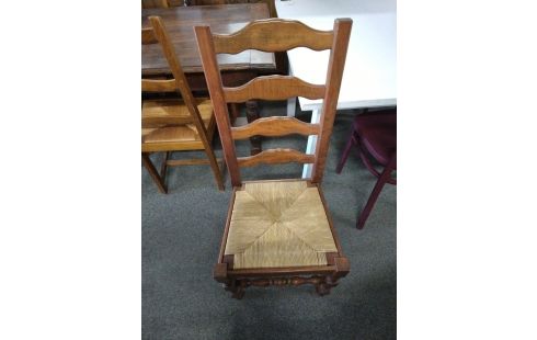 CHAISE ASSISE PAILLEE LOT DE 5