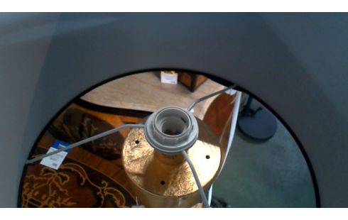 LAMP STAAND NANDOR GETORST GOUD WIT KAP