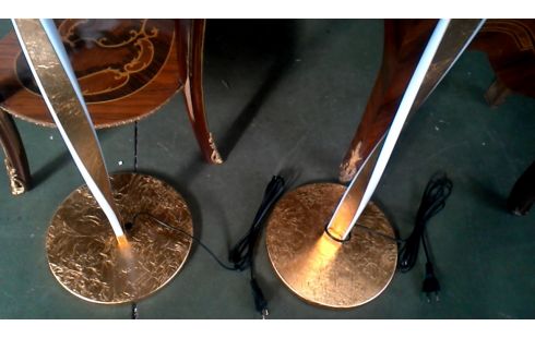 LAMP STAAND NANDOR GETORST GOUD WIT KAP