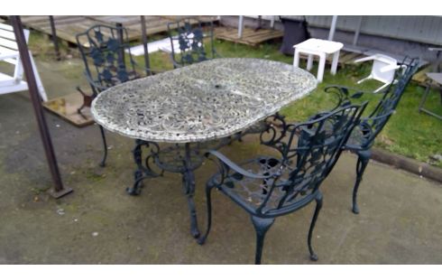 MESA, , 4 SILLAS METAL