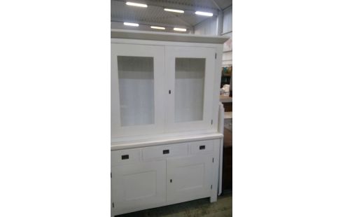 VITRINEKAST WIT LANDELIJK/MASSIEF