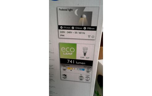 LAMP BUITEN PAAL MET SENSOR PER STUK