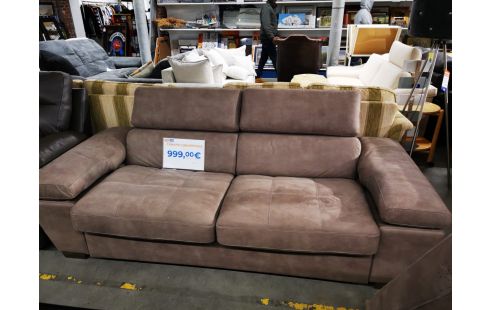 CANAPE CONVERTIBLE Châteaux d'Ax tissu gris