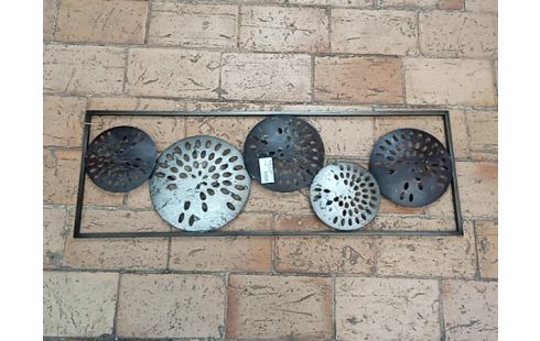 DECORATION MURALE METAL NOIR