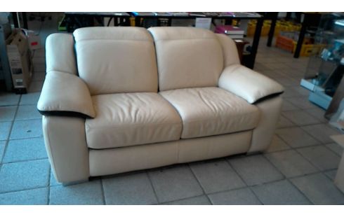 SOFA LEDER BEIGE