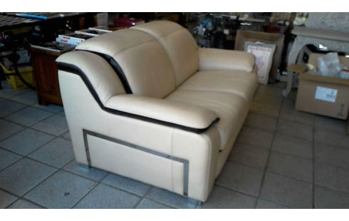 SOFA LEDER BEIGE