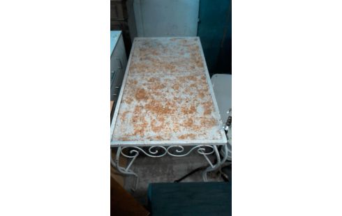 CONSOLE TABLE DE JARDIN STYLE ROMANTIQUE EN L'ETAT