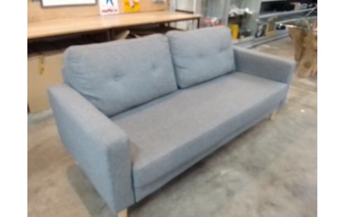 CANAPE 3 PLACES TISSU GRIS