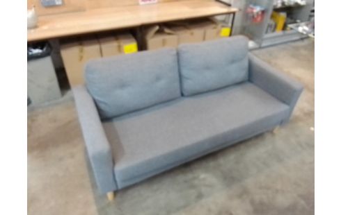 CANAPE 3 PLACES TISSU GRIS