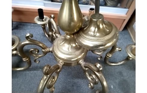 LUSTRE 6 BRANCHES Bronze