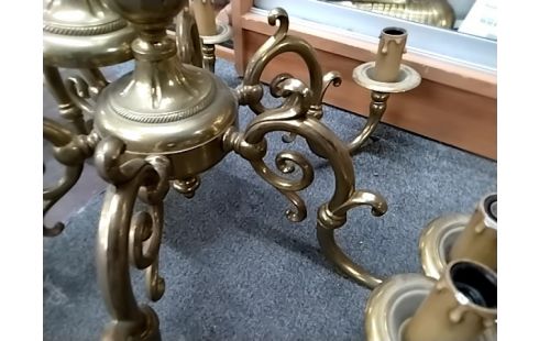 LUSTRE 6 BRANCHES Bronze