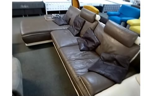 CANAPE D'ANGLE GAUCHE CUIR CHATEAUD'AX