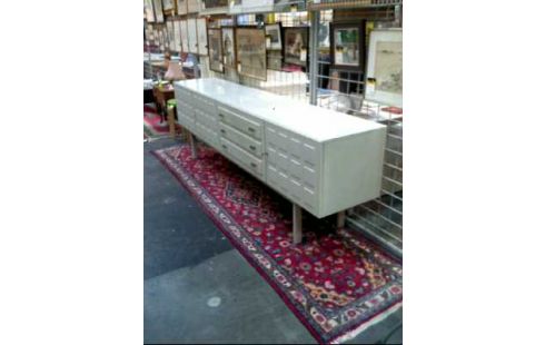 SIDEBOARD HOLZ GRAU 3-TÜREN 3-SCHUBL.