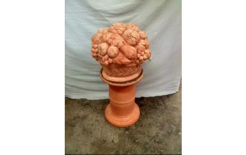 GARTENDEKO TERRAKOTTA <OBSTKORB> 2-TEILIG