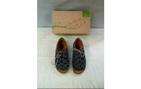 SCHUHE LEDEROPTIK KORK-FUßBETT <GANTER> BLAU