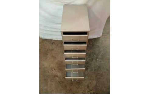 BÜROCONTAINER METALL GRAU 6 SCHUBLADEN