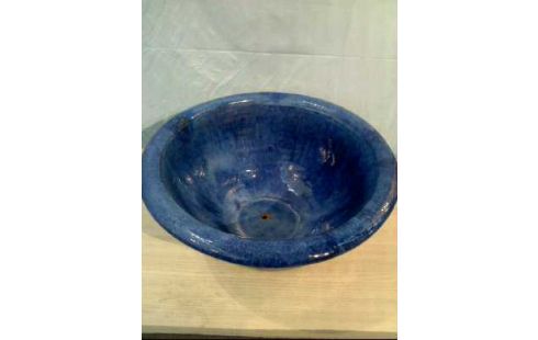 PFLANZKÜBEL BLAU RUND KERAMIK