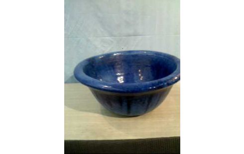 PFLANZKÜBEL BLAU RUND KERAMIK