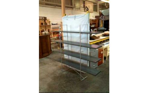 REGAL 4-EBENEN GRAU METALLGESTELL BREIT