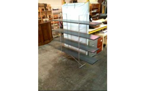 REGAL 4-EBENEN GRAU METALLGESTELL BREIT