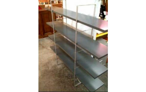 REGAL 4-EBENEN GRAU METALLGESTELL BREIT