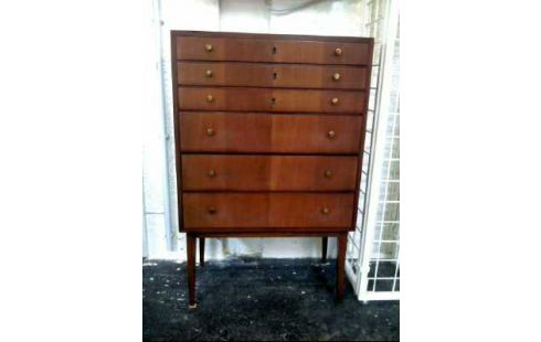 KOMMODE NUSSBAUM DUNKEL 6-SCHUBLADEN