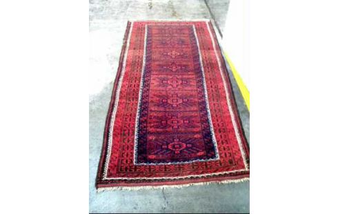 TEPPICH GEKNÜPFT ROTBRAUN GEOM. MUSTER