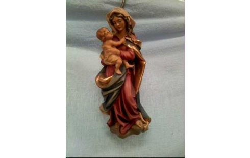 FIGUR <JANON> MADONNA HOLZ GESCHNITZT BEMALT