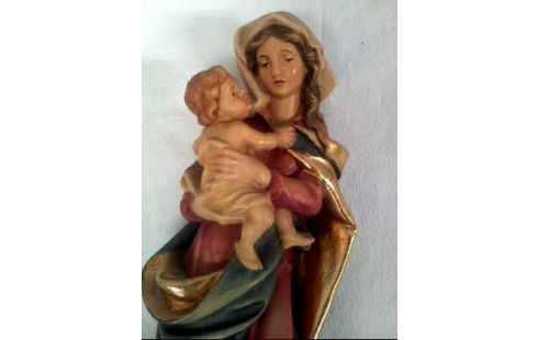 FIGUR <JANON> MADONNA HOLZ GESCHNITZT BEMALT
