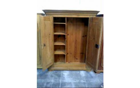 SCHRANK 2-TÜREN 4-EBENEN KIEFERNHOLZ