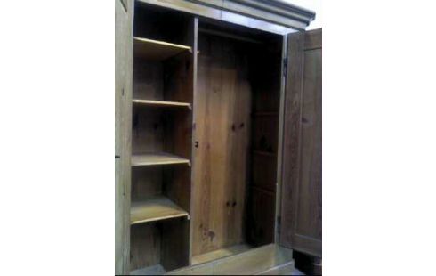 SCHRANK 2-TÜREN 4-EBENEN KIEFERNHOLZ