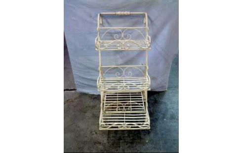 BLUMENSTÄNDER METALL WEIß 3-EBENEN A.R.