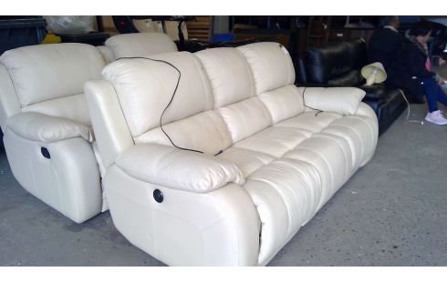 SALON CUIR RELAX 3+1+1 CHATEAU D'AX