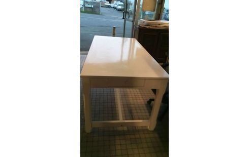 TABLE RECT PIN BLANCHE 2T