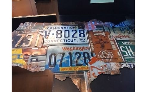 DECORATION METAL PLAQUE USA