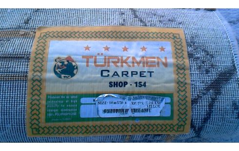 TEPPICH BEIGE GRAU GELB DAS STÜCK