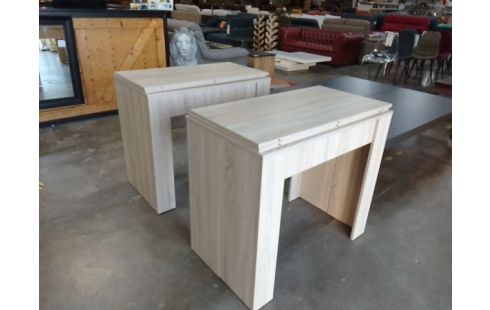 CONSOLE TABLE EXTENSIBLE MELAMINE 2 ALLONGES L'UNITE