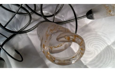 SUSPENSION BRANCHE METAL PATE DE VERRE