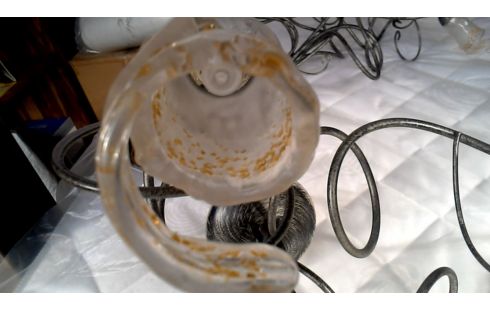 SUSPENSION BRANCHE METAL PATE DE VERRE