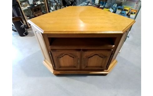 MEUBLE TV TV D ANGLE CHENE MASSIF