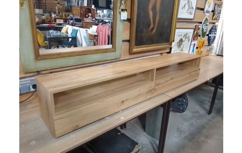 MEUBLE TV MURAL MELAMINE IMITATION BOIS