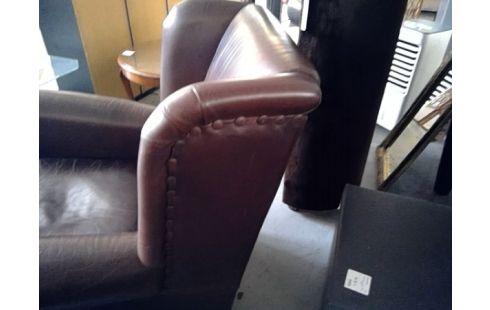 FAUTEUIL CUIR BRUNS LA PAIRE