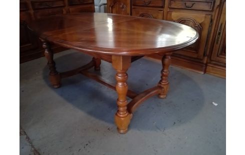 SALLE A MANGER 3 PIECES MERISIER TABLE +BUFFET VITRÉ+ DRESSOIR (CLEFS)