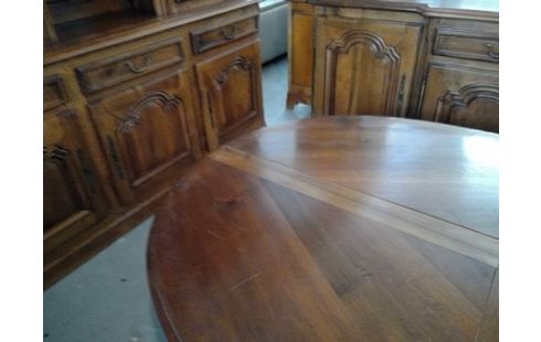 SALLE A MANGER 3 PIECES MERISIER TABLE +BUFFET VITRÉ+ DRESSOIR (CLEFS)