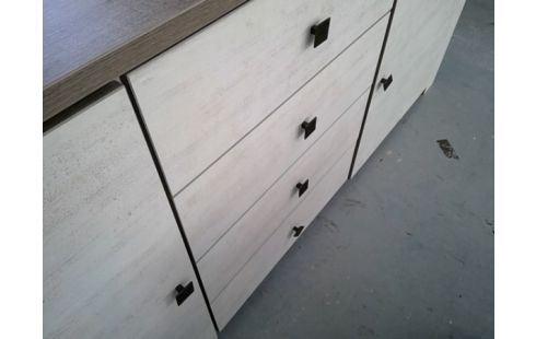 BUFFET MODERNE 2 P 4 TIROIRS CENTRAUX