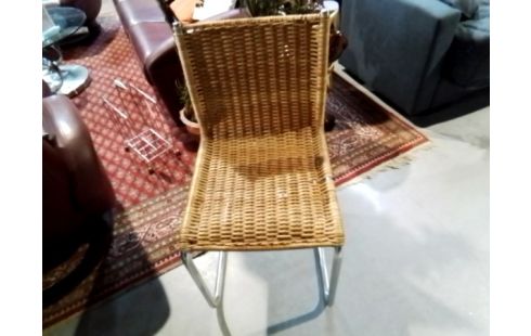 CHAISE INOX ET CANNAGE